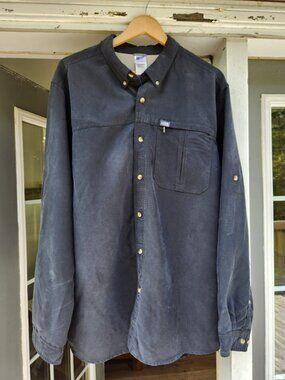 THE NORTH FACE Men’s Black Button Down Shirt Outdoor Gorpcore Hiking A412 XL